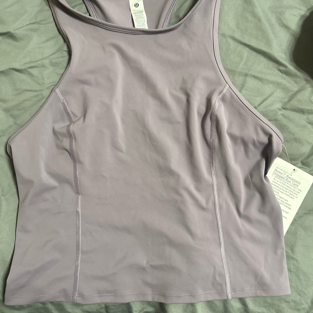 Lululemon Nulux Racerback Cropped Run Tank size 10 - Picture 4 of 6